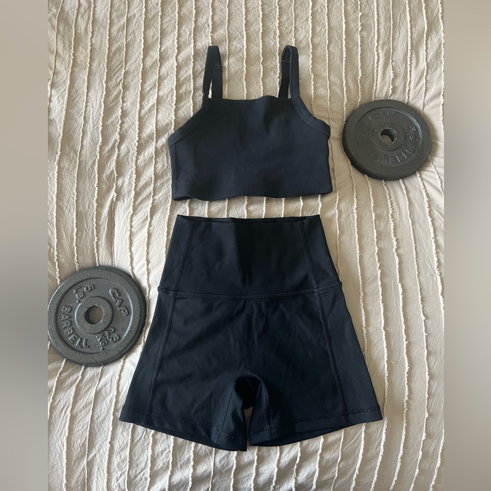 Offline by Aerie 2 piece black athleisure set